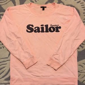 "bonjour Sailor" pink sweatshirt